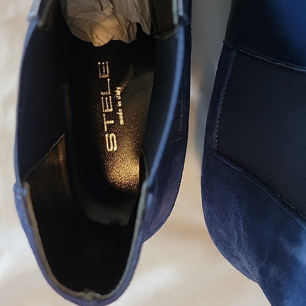 Women's STELE Leather size 42 boots, new with a box, blue color. - Picture 9 of 10
